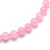 Natural Rose Quartz Round Beads Strands G-O047-04-8mm-1