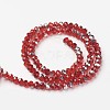 Electroplate Transparent Glass Beads Strands EGLA-A034-T3mm-M05-2