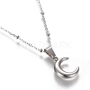 304 Stainless Steel Pendant Necklaces NJEW-O118-19-3