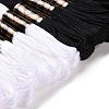 12 Skeins 2 Colors 6-Ply Polyester Embroidery Floss OCOR-M009-01B-11-2