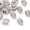 Rack Plating Brass Micro Pave Cubic Zirconia Tube Bails ZIRC-I012-05P-RS-1