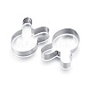 304 Stainless Steel Bunny Cookie Cutters DIY-E012-60-3