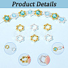 50Pcs Long-Lasting Plated Alloy Bead Frame FIND-SP0002-54-6