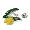Fruit Theme Alloy Micro Pave Cubic Zirconia & Enamel Pendant Brooches CU-E001-03P-3