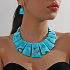 Trapezoid Acrylic Beaded Necklaces & Dangle Earrings Sets for Women WGD2EAB-03-2
