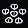 ABS Plastic Imitation Pearl Bead Buckles OACR-S020-35-2