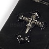 Men's Cross with Skull Leather Wallets ABAG-N004-07A-3