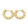 Brass Ball Beaded Hoop Earrings for Women EJEW-B013-05-2