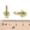 Brass Micro Pave Cubic Zirconia Ice Pick Pinch Bails ZIRC-L093-07G-3