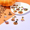 Halloween Theme Alloy Enamel & Resin European Dangle Charms PALLOY-FZ00014-10