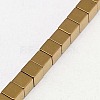 Electroplate Non-magnetic Synthetic Hematite Beads Strands G-J170A-2x2mm-07-3