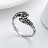 Brass Micro Pave Cubic Zirconia Cuff Open Rings WG32C77-01-3