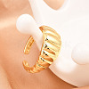 Brass Cuff Ring for Women RJEW-Z113-14G-4