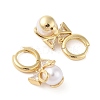 Rack Plating Brass Micro Pave Clear Cubic Zirconia Leverback Earrings for Women EJEW-G394-41G-2
