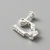 Brass with Crystal Rhinestone Clip-on Earring Findings FIND-WH0127-03S-2