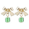 Alloy with Glass Dangle Stud Earrings EJEW-JE06118-1