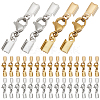 40Pcs 2 Colors Ion Plating(IP) 304 Stainless Steel Lobster Claw Clasps with Cord Ends STAS-PH0006-94-1