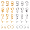 Unicraftale 20Pcs 2 Color 304 Stainless Steel Clip-on Earring Findings STAS-UN0038-43-1