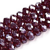 Electroplate Glass Beads Strands EGLA-A034-T1mm-A28-1