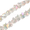 Electroplate Transparent Glass Beads Strands EGLA-U004-03A-HP04-1