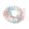 Electroplate Imitation Jade & Opaque & Transparent Glass Beads Strands EGLA-Q135-8MM-A08-3