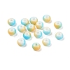 Opaque Spray Painted Glass Beads GLAA-G118-01-2