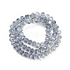 Electroplate Transparent Glass Beads Strands EGLA-B011-08A-PL04-2