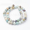 Natural Flower Amazonite Bead Strands G-G735-61-8mm-2