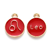 Alloy Enamel Pendants X-ENAM-S124-01A-07G-1