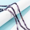 Natural Lepidolite/Purple Mica Stone Beads Strands G-F247-45-3