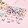 50Pcs 10 Colors Opaque Resin European Beads RESI-FS0002-19-9