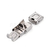 Non-Tarnish Smooth Surface 201 Stainless Steel Watch Band Clasps LS-X-STAS-R063-61-3