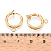 PVD Vacuum Plating 316 Surgical Stainless Steel Clip-on Hoop Earrings X-STAS-S101-13mm-01G-3