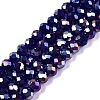 Electroplate Glass Beads Strands EGLA-A044-T6mm-B06-1