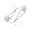 Resin Rhinestone Dangle Earring EJEW-JE05909-4