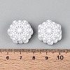 Spray Painted Schima Wood Beads WOOD-T032-40-4