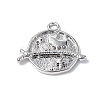 Brass Micro Pave Cubic Zirconia Pendants KK-F846-02B-P-1