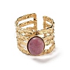 Ion Plating(IP) 304 Stainless Steel Multi-layer Open Cuff Rings RJEW-F167-05G-03-2