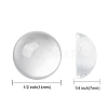 Transparent Half Round Glass Cabochons X-GGLA-R027-14mm-2