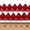 Frosted & Baking Paint Transparent Glass Beads Strands GL-CBA2ED2-02-4