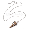 Tarnish Resistant Braided 201 Stainless Steel Macrame Pouch Necklace Making NJEW-JN04717-2