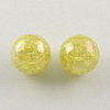 AB Color Transparent Crackle Round Acrylic Beads CACR-S006-07-1
