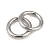 304 Stainless Steel Closed Jump Rings STAS-G393-06P-06-3