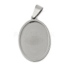 Non-Tarnish 201 Stainless Steel Pendant Cabochon Settings STAS-L279-012P-02-1