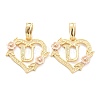 Real 18K Gold Plated Brass  Pendants KK-J042-43G-U-1