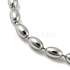 Non-Tarnish 201 Stainless Steel Rugby Beaded Chain Bracelets BJEW-G696-01B-P-2
