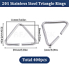 SUNNYCLUE 201 Stainless Steel Triangle Linking Ring STAS-SC0006-23A-2
