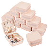 Square PVC with lint Jewelry Storage Zipper Box CON-WH0099-03A-1