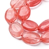 Cherry Quartz Glass Beads Strands G-L605-F02-02-3