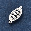 925 Sterling Silver 3D Holow Connector Charms STER-F058-02S-02-3